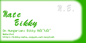 mate bikky business card